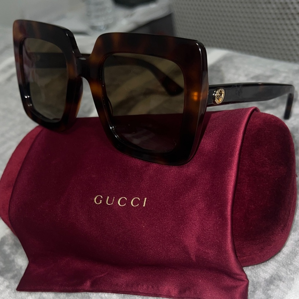 Gucci Tortoise Shell Square Sunglasses - image 1